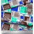 thumbnail image 3 of Soimoi Green Heavy Satin Fabric Geometric Abstract Print Fabric by the Yard 54 Inch Wide, 3 of 3