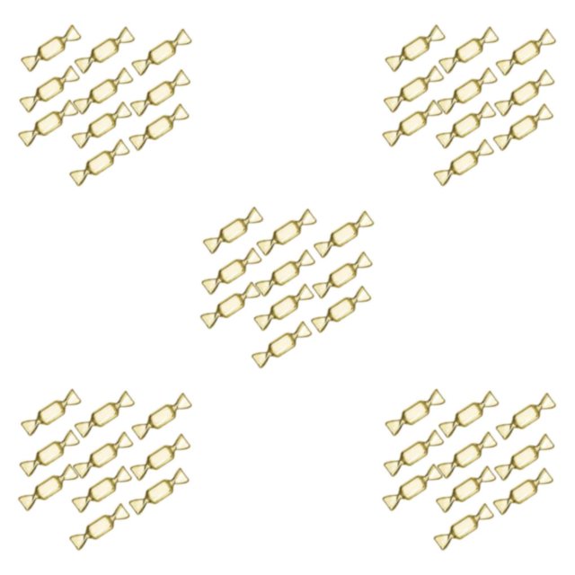 relayinert Candy Shaped Mini Necklace Organizer Earrings Necklace Storage Yellow 10 Pcs 5Set