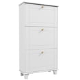 thumbnail image 1 of HOMCOM Armoire à Chaussures Moderne avec 3 Tiroirs Basculants pour 12 Paires de Chaussures, 1 of 10