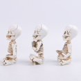 thumbnail image 5 of WHEANG Halloween Skeleton Decor Realistic Meditating Skeleton Statues Set Of 3 In Resin Indoor Zen Decor, 5 of 5