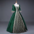 thumbnail image 2 of JGGSPWM Robe Victorienne Renaissance Médiévale pour Femmes Vintage en Dentelle à Coutures Corset de Princesse Robe de Bal Vert 2TG, 2 of 3