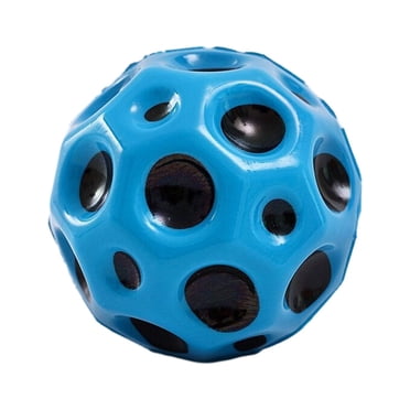 Qiaoxi Kids Bouncy Ball Useful Hole Ball Soft Bouncy Ball Anti-fall Moon Shape Porous Indoor Toy Ergonomic Design