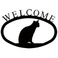 thumbnail image 1 of Village Wrought Iron WEL-246-S Welcome Sign-Plaque - Sitting Cat, 1 of 1