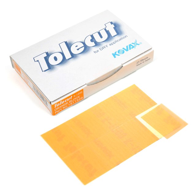 Tolecut PSA 8-Cut Block Sanding Sheets Orange K-1200 191-1526 25 Sheets