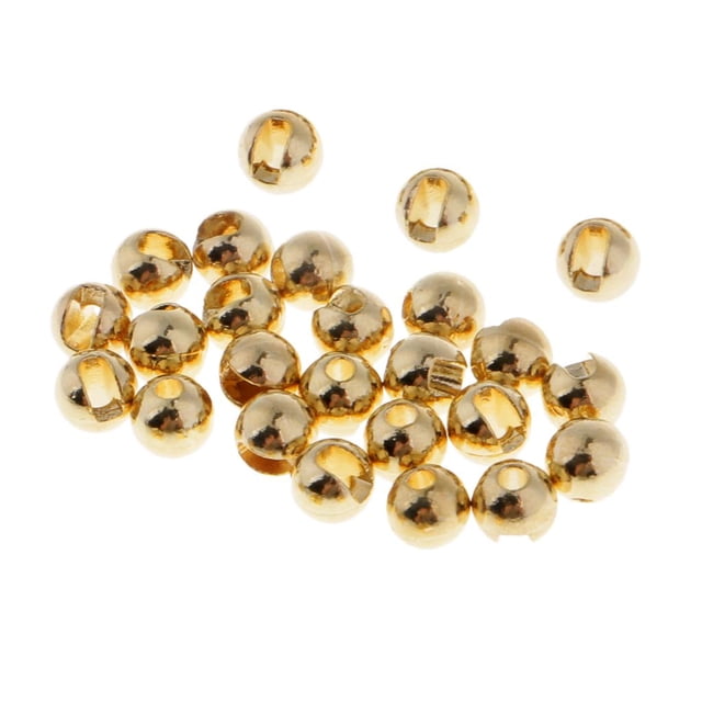 25 Pieces / Lot Slotted Fly Tying Beads Round Ball Beads 4.0mm