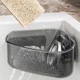 thumbnail image 1 of Suction Cup Sink Corner Rack, Kitchen Sink Organizer for Sponges, Cleaning Cloths, Brushes and Scrubbers, Space-Saving Drain Caddy for Kitchen and Bathroom Use, 1 of 6