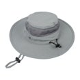 thumbnail image 1 of Bucket Hat Solid Color Mesh Patched Polyester Travel Hiking Fisherman Hat for Kids, 1 of 10