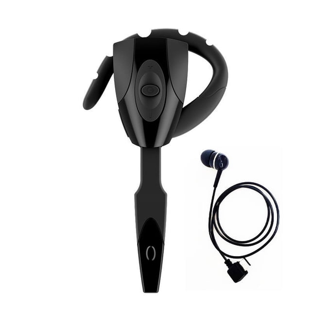 Dual Pack Bluetooth 5.0 Ear Hook Headset with Mic, Noise Cancelling Technology, 12H Continuous Call, Secure Comfort Fit for Driving/Remote Work/Gaming & TV