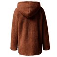 thumbnail image 4 of Womens Fuzzy Fleece Jackets 2023 Clearance Solid Zipper Sharpa Coat Fall Winter Warm Thick Hooded Jacket with Pockets, 4 of 6