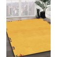 thumbnail image 2 of Ahgly Company Tapis d'Intérieur Ronds Abstraits Orange Tapis de Zone Abstraits, 8 Pieds Rond, 2 of 6