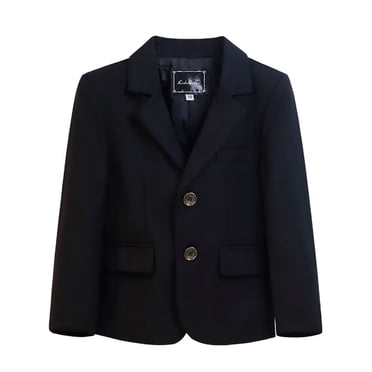 Wo-Fusoul Blazer pour Enfants, Veste de Complet à Manches Longues pour Enfants, Tenue Formelle pour Garçons pour Occasions Spéciales, Blazer Décontracté Ajusté en Tissu Polyester Doux