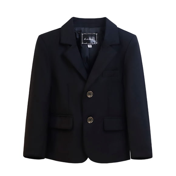 Wo-Fusoul Kids Blazer, Children's Long Sleeve Suit Jacket, Boys Formal Wear for Special Occasions, Slim Fit Casual Blazer with Soft Polyester Fabric