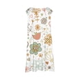 thumbnail image 5 of PMVFHDE Robe d'Été Fleurie pour Filles / Col Rond Sans Manches Robe Décontractée / Tenue Légère de Plage et de Vacances pour Tout-Petits à Préados Jaune,13-14, 5 of 5