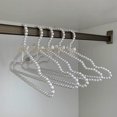thumbnail image 4 of 2 Pcs Cintre Design Perle avec Nœud en Plastique Présentoir Perle Accessoires Maison, 4 of 8