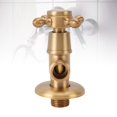 thumbnail image 1 of Copper Water Shut Off Valve, Compact Angle Stop Valve for Home Bathroom Toilets Brass Fitting for Renovation, 1 of 7