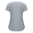 thumbnail image 4 of Pisexur Hauts d'Allaitement pour Femmes, Vêtements de Maternité Décontractés à Rayures Patchwork Col Rond Manches Courtes Double Couche T-Shirt de Grossesse avec Poche, 4 of 5