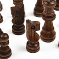 thumbnail image 4 of 32pcs Wooden Carved Chess Pieces Hand Crafted Set 65mm King Size Toys Chess Game, 4 of 12