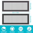 thumbnail image 3 of AMERTEER 4PCS floor register Ventilation cover rectangular hole screen 9.8 ”Black Magnetic Network Electric Covers Direct Practical Air Ventilation Cover, 3 of 9