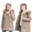 02-Coffee winter coats for women, variant on Mceream Long Fleece Jackets for Women Winter Fall Fashion Zip up Jacket Coat with Fur Hood Thickened Adjustable Waist Lightweight Warm Puffer Coat with Pockets Plus Size Outwear Khaki XL