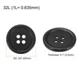 thumbnail image 2 of Unique Bargains Black Resin Round 4-Hole Sewing Buttons (100 Pack), 2 of 5