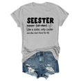 thumbnail image 3 of LUOGENLI T-shirts pour Femme pour Femmes Mode Féminine Décontractée Haut Seeester Manches Courtes Col Rond Haut 1 T-shirts pour Femmes T-shirts Graphiques T-shirts Vintage Saint-Patrick Gris Clair TTG, 3 of 3