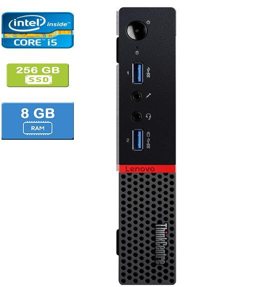 Remis à Neuf : LENOVO M700 TINY Intel Core i5-6500T 2,50 GHz, 8 Go, 256 Go SSD, Win 10 Pro