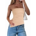 thumbnail image 2 of Womens Tube Top Summer Strapless Tops Apricot S, 2 of 6