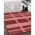thumbnail image 3 of Ahgly Company Tapis Rectangulaire Rouge Lavable en Machine, 4 Pieds x 6 Pieds, 3 of 7