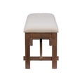 thumbnail image 3 of Pemberly Row 20" Transitional Wood/Fabric Bench in Rustic Umber Brown/Tan, 3 of 8