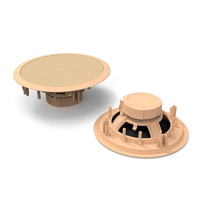 Pyle Haut-Parleurs Ronds Encastrés 250W 8 Pouces pour Mur/plafonnier à la Maison, 1 Paire