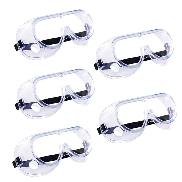 Lot de 5 Lunettes de Sécurité Antibuée, Lunettes de Sécurité Protectrices, Protection des Yeux