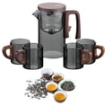 thumbnail image 1 of Huayishang Glass&Bottle Water Separation Glass Teapot With Wooden Handle Teapot Glass Teapot With Infuser Magical Teapot Glass Glass Teapot With Strainer Filter Teapot With Infusers, 1 of 9