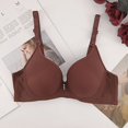 thumbnail image 2 of Pisexur Desire Underwire Bra V Neck Solid Ribbed Full-Coverage Bra with Underwire Cups Everyday Bra Women with Support, 2 of 3