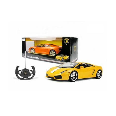 Rastar 1:10 R/C Lamborghini Aventador LP 700-4 remote control car for kids, designed with a yellow exterior and officially licensed Lamborghini details. Includes a black controller for precise motion control, including forward, reverse, stop, and turns. Features fully functional headlights and taillights, durable rubber wheels, and an independent suspension system for optimal performance on dry, flat surfaces. Ideal for RC car enthusiasts. Rechargeable NiMH battery included; 9V battery for controller not included.