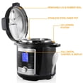thumbnail image 3 of Megachef MCPR-6100 6 qt. Electric Digital Pressure Cooker with Lid, Stainless Steel, 3 of 4