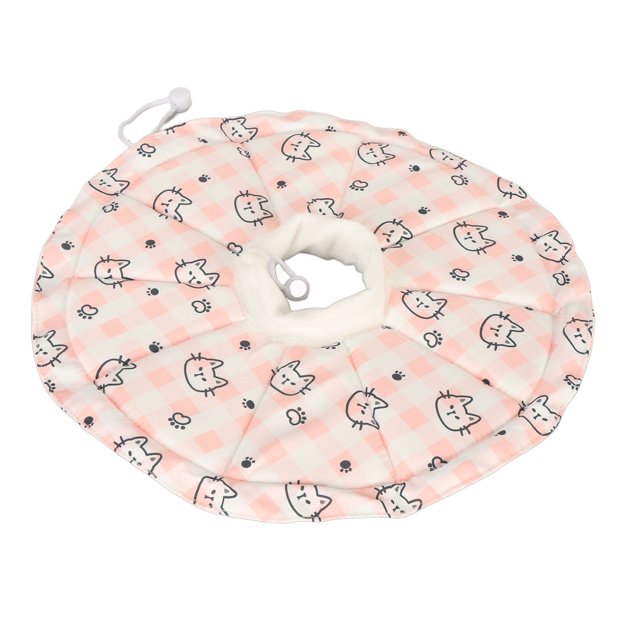 Cat Cone Collar, Adjustable Drawstring Breathable And Protective Cat Elizabethan Collar For Cat Kitten Prevent From Licking Wounds