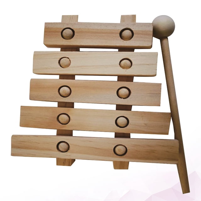 HEALEEP Kid Xylophone Wooden Beige 1Pack Music Perception Coordination Exercise for Kids