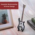 thumbnail image 2 of Musical Instrument Model Ornaments Black Bass Guitar Replica Miniature Model wit, 2 of 5