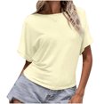 thumbnail image 1 of Birdeem Mode Femme Chemisier Col Roulé Uni Manches Courtes T-Shirt Été Hauts, 1 of 8