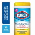thumbnail image 1 of Clorox® Lingettes Désinfectantes, Nettoie et Assainit, Fraîcheur Citron, 35 Unités, pour Multiples surfaces*, 1 of 5