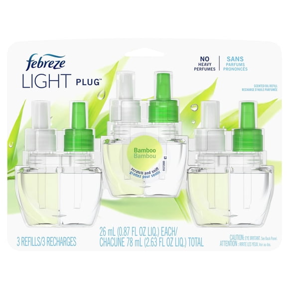 Febreze LIGHT Fade Defy PLUG Air Freshener, Bamboo