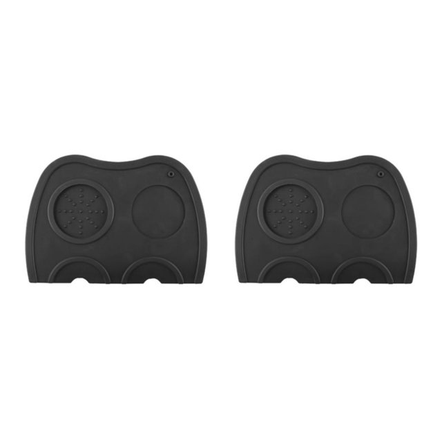 Thinsony Silicone Tamping Mat Easy Cleaning And Non-Slip For Professional Tamping black single head L 2Set