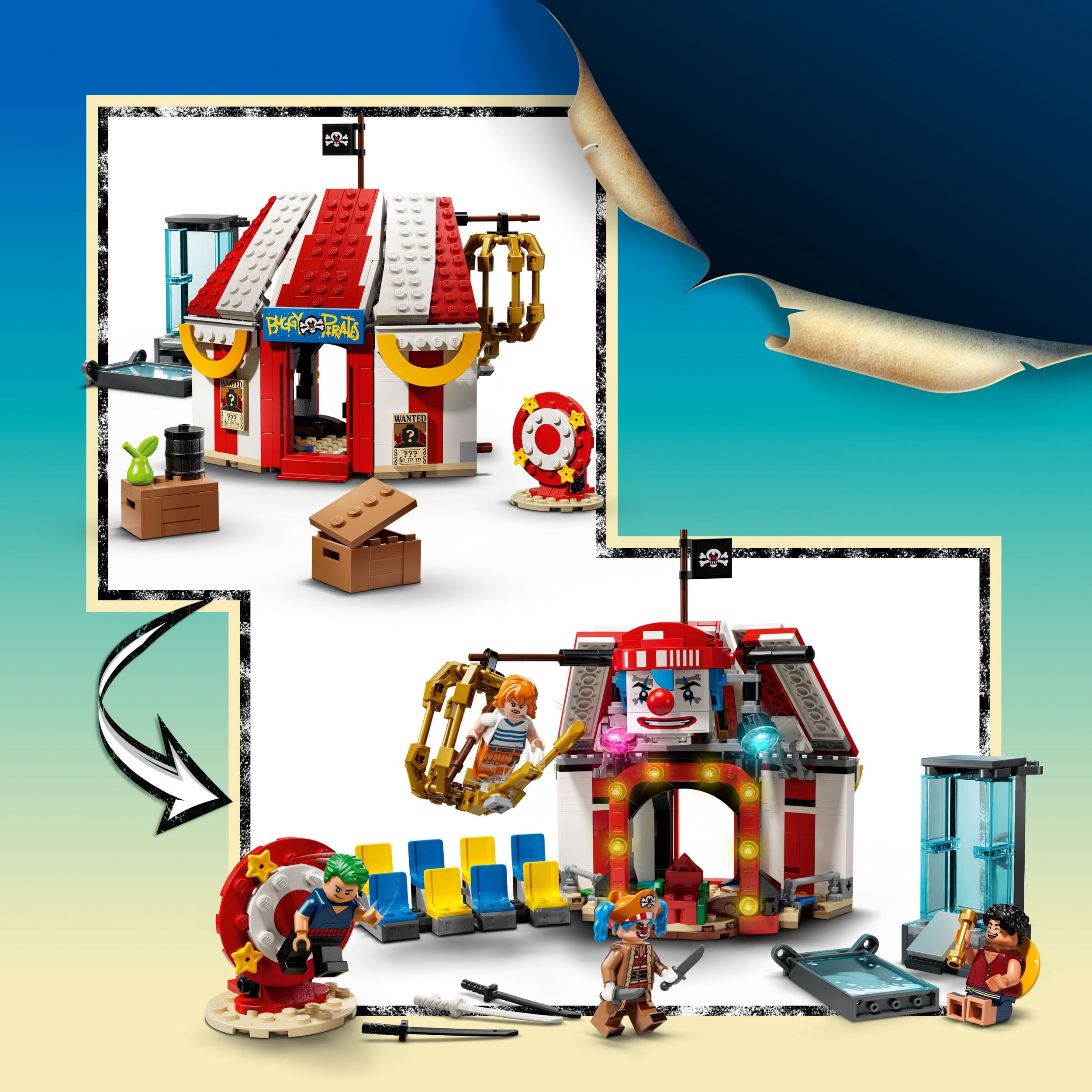 LEGO ONE PIECE Buggy the Clown's Circus Tent Building Blocks