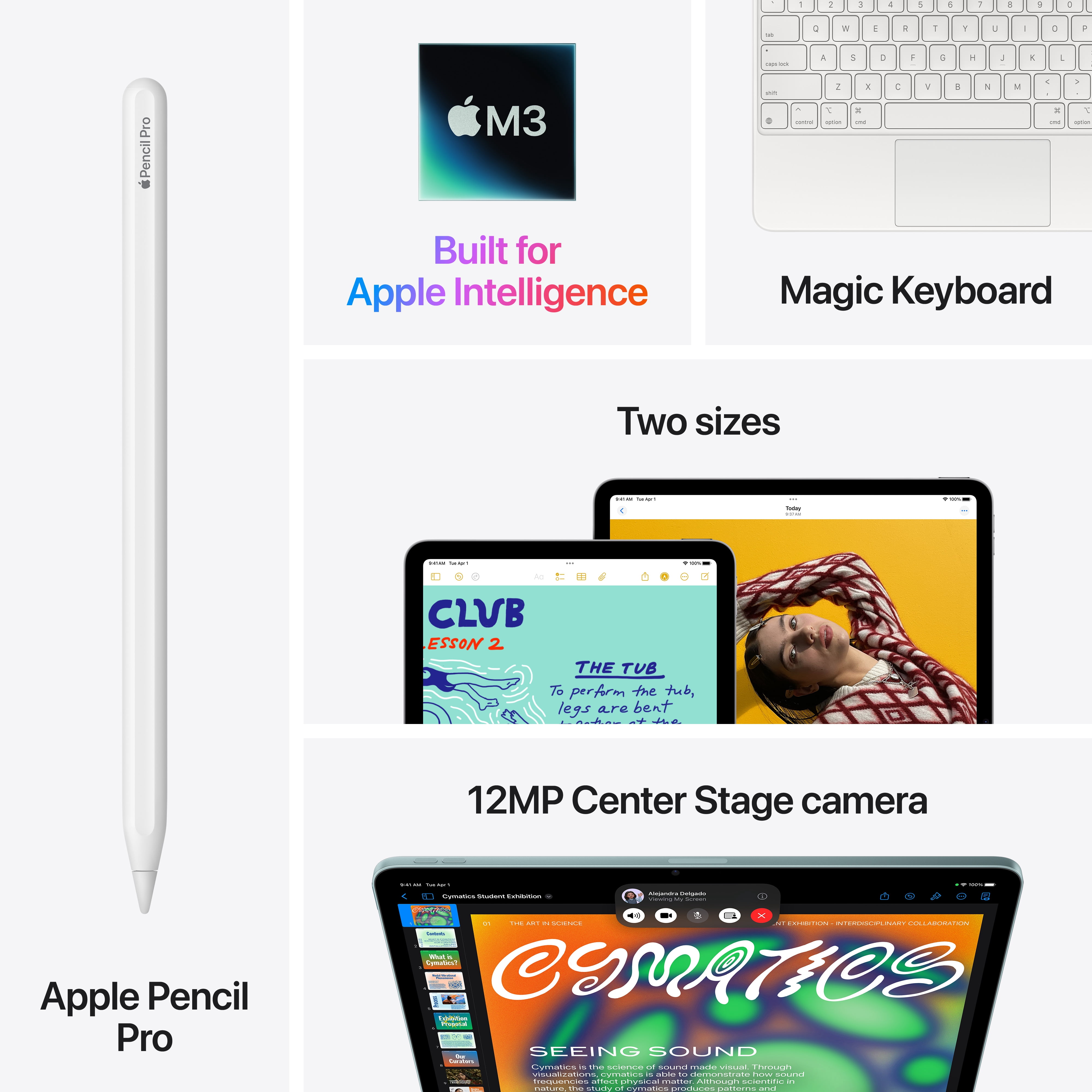 iPad Air 13 pouces M3, Wi-Fi 256go
