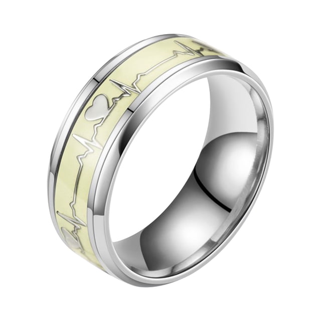 Birdeem Bague Électrocardiogramme en Acier Inoxydable Bague de Couple