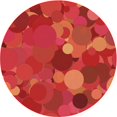 thumbnail image 1 of Ahgly Company Machine Washable Indoor Round Transitional Red Area Rugs, 7' Round, 1 of 7