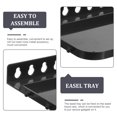 thumbnail image 3 of OULII Plateau Chevalet Pliable en Plastique Noir 1 Paquet pour Contenir des Fournitures de Peinture, 3 of 8