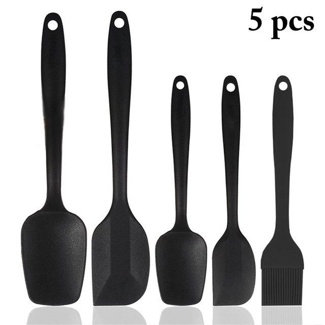 Coofit 5PCS Icing Spatula Set Silicone Cake Spatula Frosting Spatula with Oil Brush