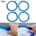 thumbnail image 3 of MYG for Hayward Poolvergnuegen Pool Cleaner Front & Rear Tire Kit with Super Hump, Compatible with 2X & 4X Wheel Suction Pool Cleaners, Heavy-Duty Rubber, 6-Inch Inner Diameter, Blue, 3 of 4