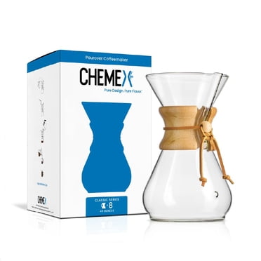 Chemex Cafetière en Verre pour Infusion Lente - Classic Series - 8 Tasses - Emballage Exclusif